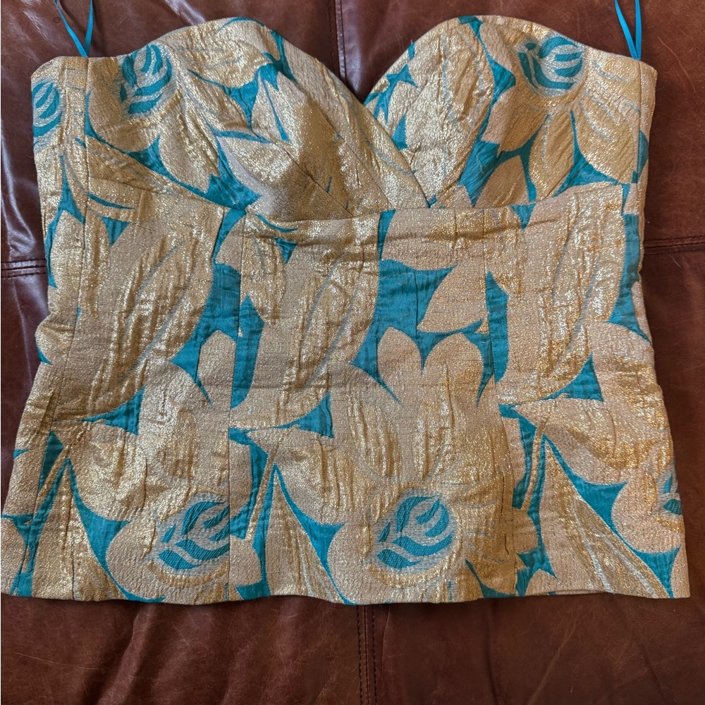 Trina Turk Vintage Gold Detail Tube Top